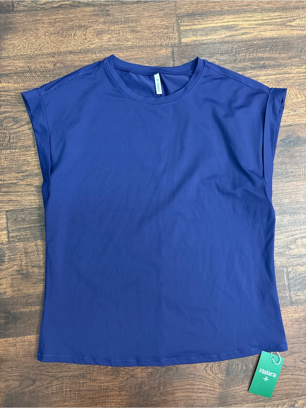 NWT HALARA Women's Round Neck Cap Sleeve Casual T-Shirt Small Active Material